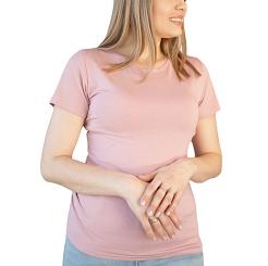 Koszulka damska z krótkim rękawem CARLA różowa