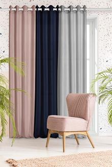 Classic Blue Zasłona Gotowa Do Salonu Na Taśmie 140x270 VIVA