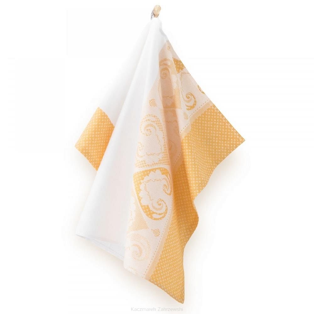 Ścierka kuchenna bawełna egipska 50x70 wzór Ankara zółta