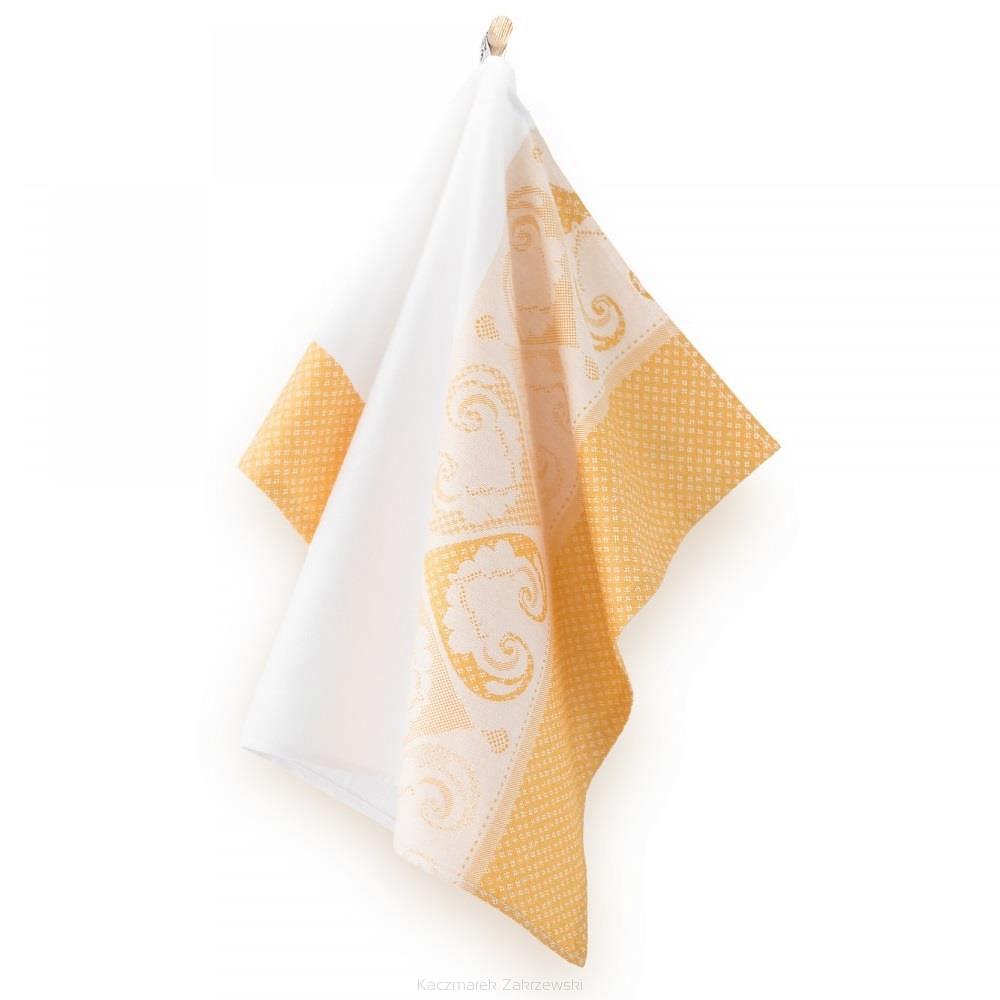 Ścierka kuchenna bawełna egipska 50x70 wzór Ankara zółta