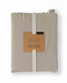Pościel Bawełna Taupe Pure /160/ Z Falbaną