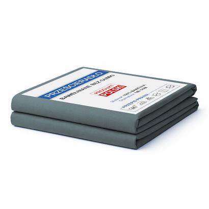 Prześcieradło bawełniane bez gumki 220x240 noris grafitowe