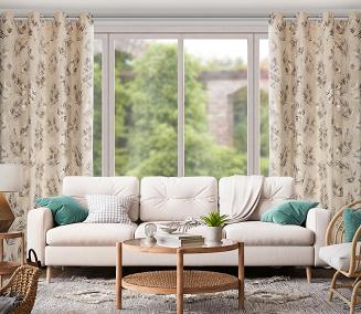 Zasłona gotowa na przelotkach GLORIA 140x250 Eurofirany beżowy