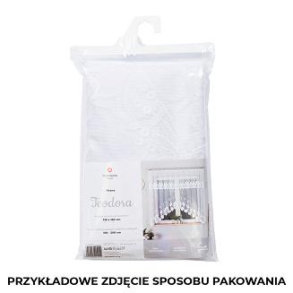 Firanka żakardowa gotowa odpasowana na żabki BARBARA 300x140 biała