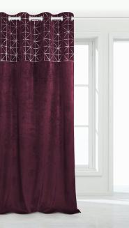 Bordowa Zasłona Welurowa 140x250 Glossy
