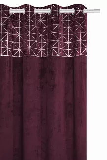Bordowa Zasłona Welurowa 140x250 Glossy