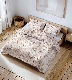 Poszewka z kory 40x40 śmietankowa beżowa miodowa kwiaty vintage