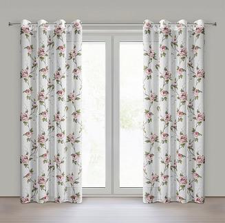 Zasłona gotowa na przelotkach RUTH 135x250 Eurofirany biały