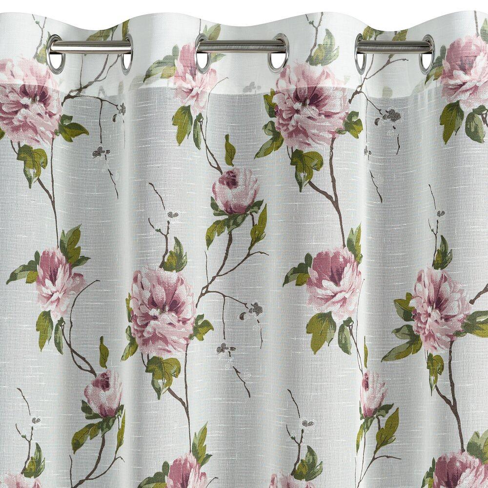 Zasłona gotowa na przelotkach RUTH 135x250 Eurofirany biały