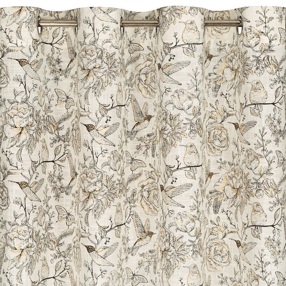 Zasłona gotowa na przelotkach LUCINA 140x250 Eurofirany srebrny