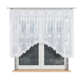 Firanka żakardowa gotowa na żabki RENATA 300x130 biała