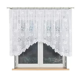 Firanka żakardowa gotowa na żabki RENATA 300x130 biała