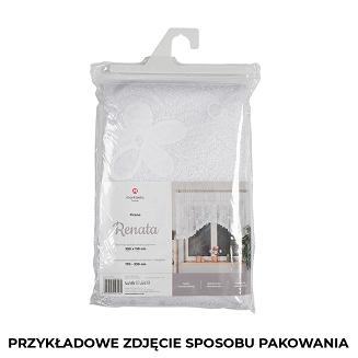 Firanka żakardowa gotowa na żabki RENATA 300x130 biała