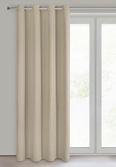 Zasłona gotowa na przelotkach ADARI 140x250 Eurofirany ciemnobeżowy