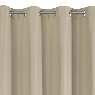 Zasłona gotowa na przelotkach ADARI 140x250 Eurofirany ciemnobeżowy