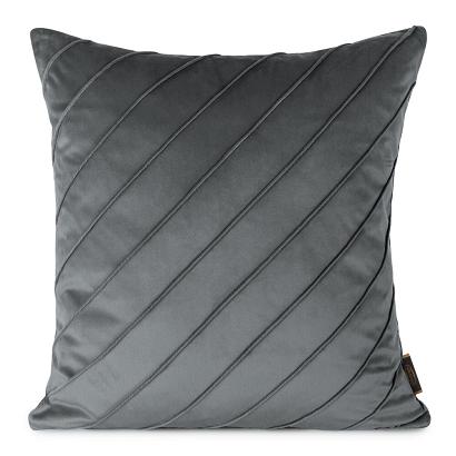 Poszewka dekoracyjna NALA 45x45 Eurofirany stalowa z zaszyciami