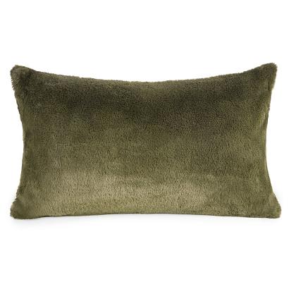 Poszewka dekoracyjna NINA 30x50 Eurofirany oliwkowa futrzana i puszysta