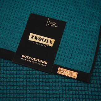 Ręcznik OSLO-2 70x140 Zwoltex GOTS turkusowy czarny
