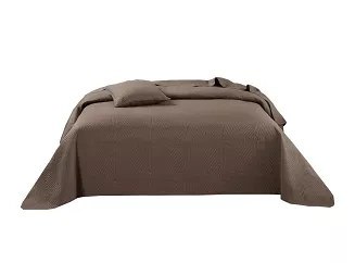 Narzuta dekoracyjna TRIO 200x220 pikowana jasnobrązowa