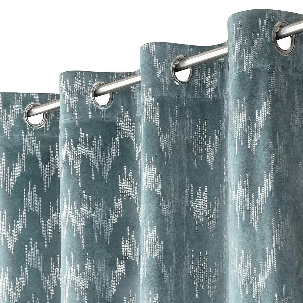 Zasłona gotowa na przelotkach ACHILL 140x250 Eurofirany morski