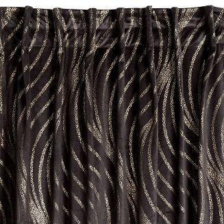 Firana gotowa na taśmie VICTORIA3A 140x270 Eurofirany czarny/szampański