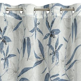 Zasłona gotowa na przelotkach PATI 140x250 Eurofirany niebieski