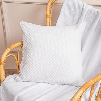 Koc narzuta z mikrofibry WILLY 200x220 biały