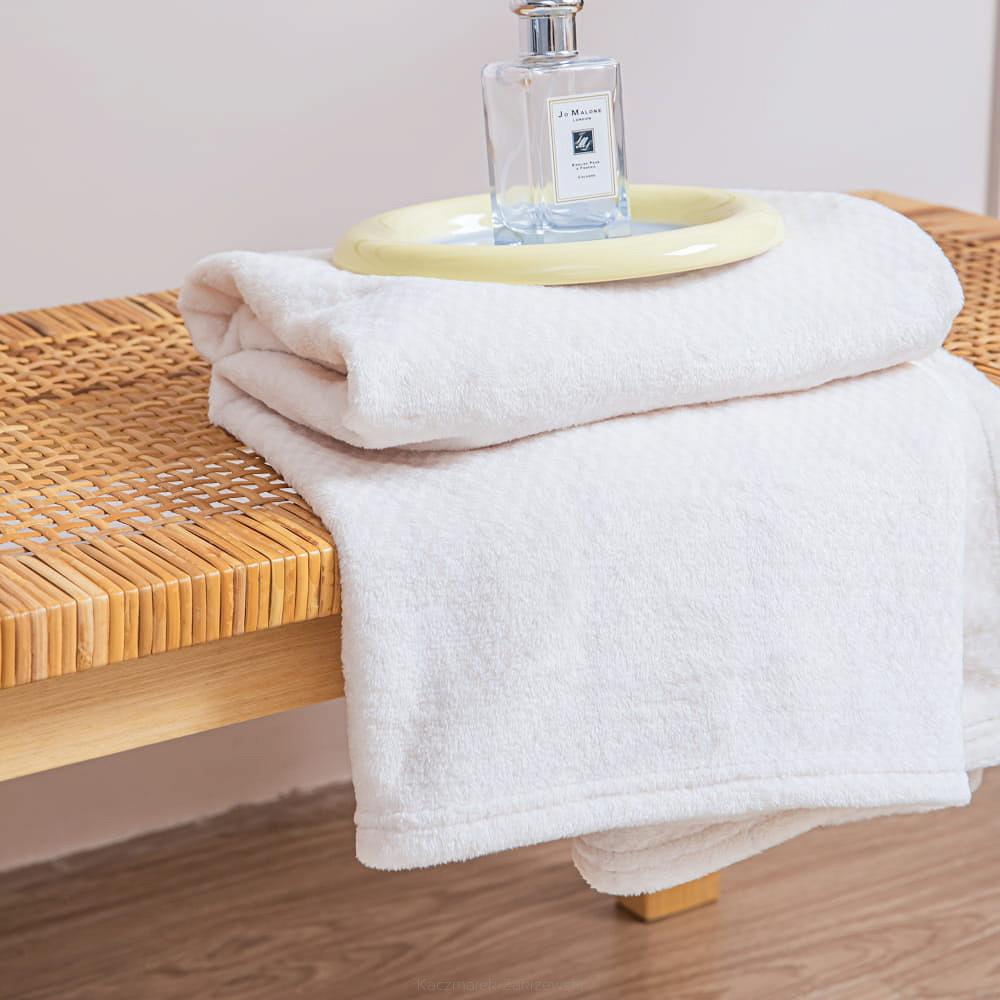 Koc narzuta z mikrofibry WILLY 200x220 biały