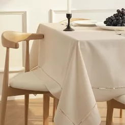 Beżowy Obrus z Mereżką 140x320 CLASSY