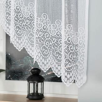Firanka żakardowa gotowa na żabki VIOLETTA 250x150 biała