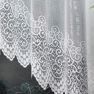 Firanka żakardowa gotowa na żabki VIOLETTA 250x150 biała