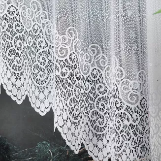 Firanka żakardowa gotowa na żabki VIOLETTA 250x150 biała