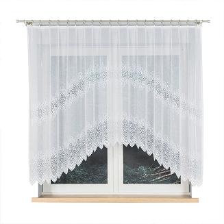 Firanka żakardowa gotowa na żabki VIOLETTA 250x150 biała