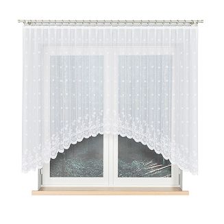 Firanka żakardowa gotowa na żabki KAROLINA 300x140 biała