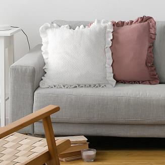 Poszewka dekoracyjna MUSLIN 45x45 Eurofirany biały