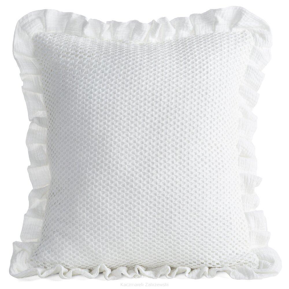 Poszewka dekoracyjna MUSLIN 45x45 Eurofirany biały