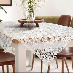 Obrus dekoracyjny OLIVIA 85x85 Eurofirany biały