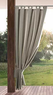 Zasłona gotowa na szelkach wodoodporna GARDEN 155x220 ogrodowa cappuccino