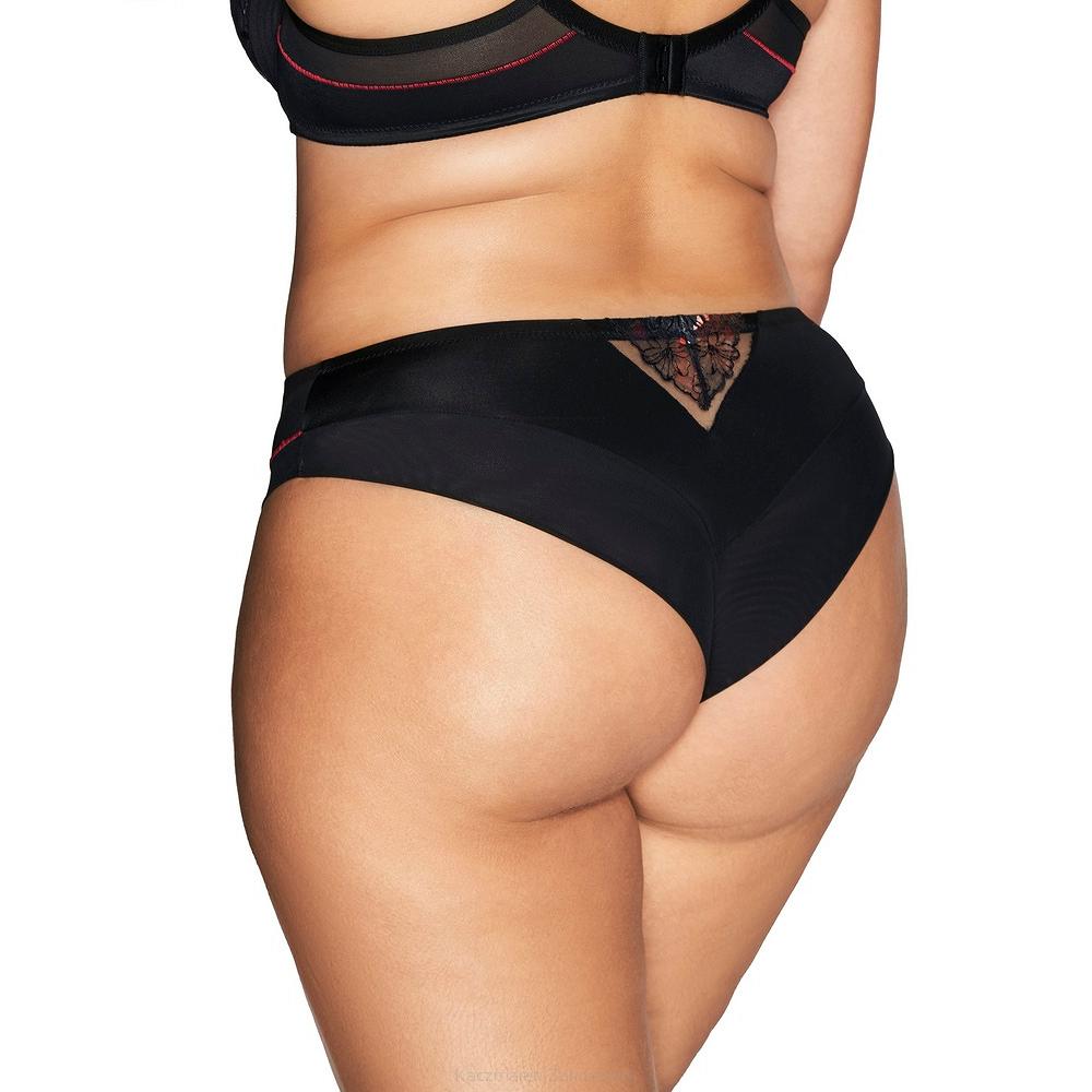 Brazyliany damskie z koronką i tiulem AV 2121 czarne