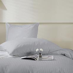 Poszewka z adamaszku satyna bawełniana 50x60 jasnoszara