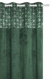 Butelkowa Zieleń Zasłona Welurowa 140x250 Glossy