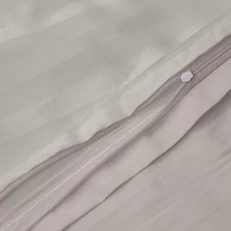 Pościel satyna bambusowo-bawełniana STRIPE GREY 180x200 Darymex jednokolorowa szara