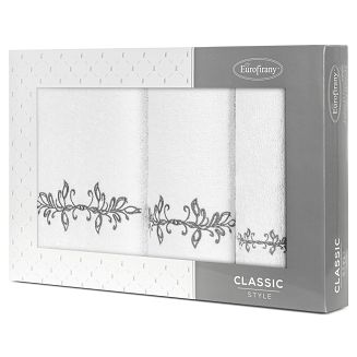 Komplet ręczników 3 cz. KAMELIA 30x50 Eurofirany biały