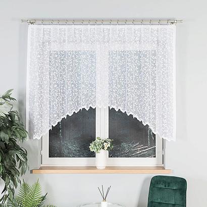 Firanka żakardowa gotowa na żabki ZUZANNA 250x130 biała