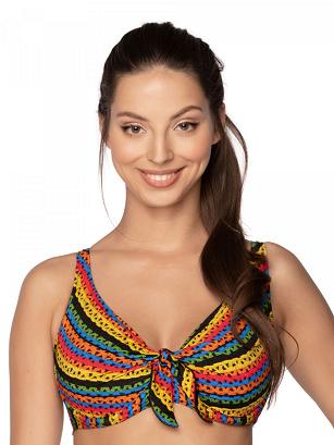 Strój kąpielowy góra biustonosz soft Eubea 024 czarny kolorowy