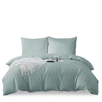 Komplet pościeli adamaszek satyna bawełniana 220x200 szałwiowa