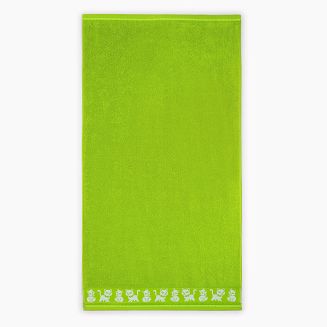 Ręcznik dla dzieci KITI 70x130 Zwoltex zielony rozłożony