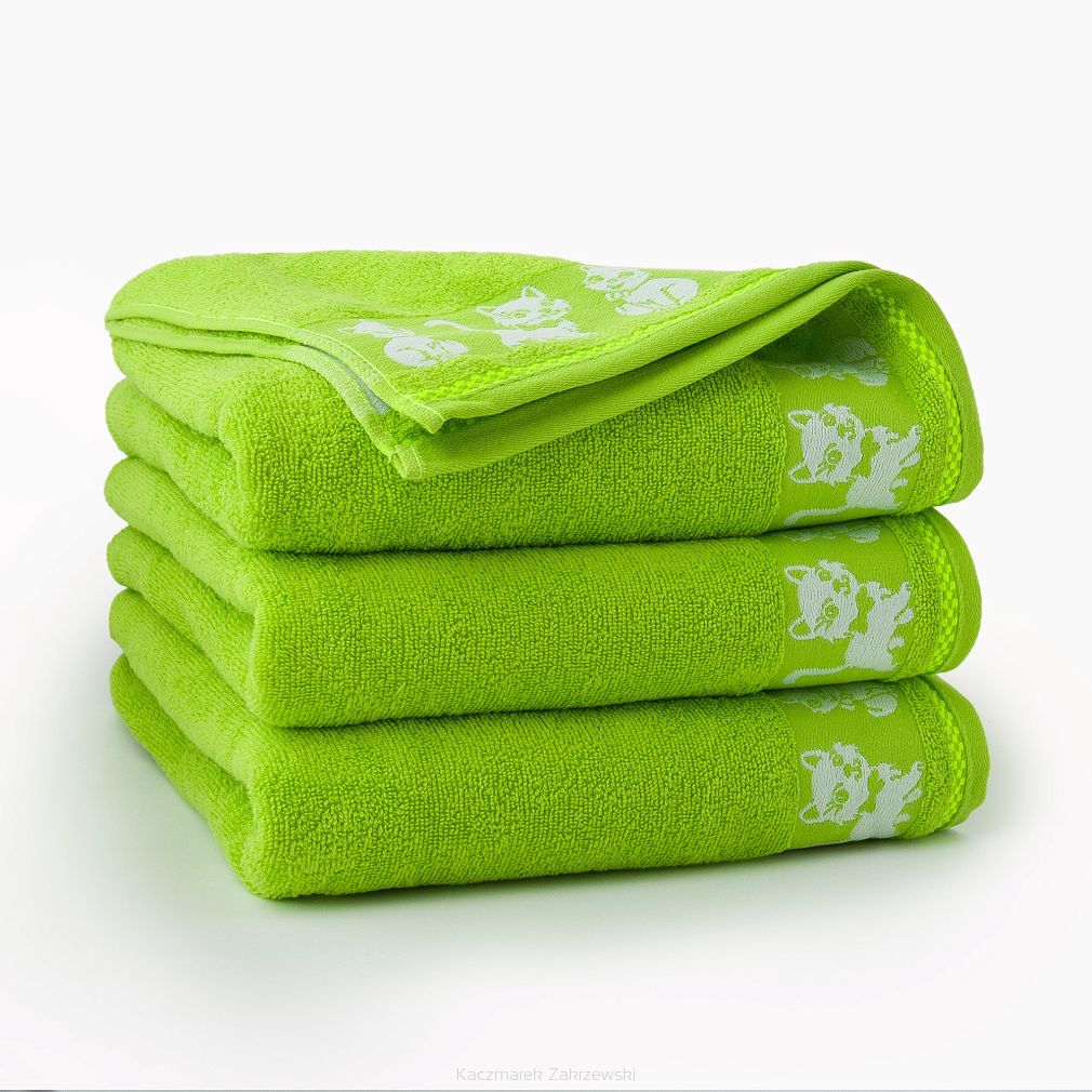 Ręcznik dla dzieci KITI 70x130 Zwoltex zielony