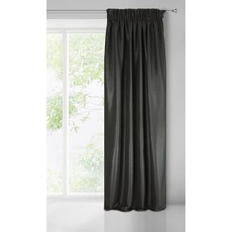 Zasłona gotowa na taśmie AGGIE 140x270 Eurofirany czarny