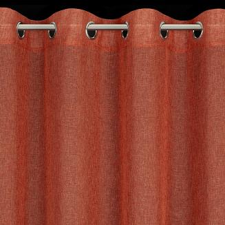Zasłona gotowa na przelotkach ANGELICA 140x250 Eurofirany rudy